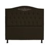 Cabeceira mais Calçadeira Casal King 195cm Para Cama Box Greta Suede Marrom - DS Estofados - 3