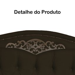 Cabeceira mais Calçadeira Casal King 195cm Para Cama Box Greta Suede Marrom - DS Estofados - 5