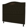 Cabeceira mais Calçadeira Casal King 195cm Para Cama Box Greta Suede Marrom - DS Estofados - 4
