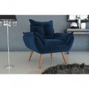 Ver imagem 2 de Poltrona Decorativa Opala Suede Azul