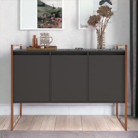 Buffet Aparador 3 Portas Sydney - Preto Cobre