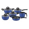 Jogo De Panelas Marpal Antiaderente 06 Peças Azul - 1