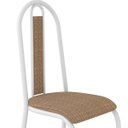 Ver imagem 5 de Conjunto De Mesa Tubular Bruna Com 4 Cadeiras 058 Tampo BP 91cm Branco Liso Assento Rattan Artefamol