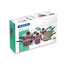 Jogo De Panelas Tramontina Paris 7 Peças Alumínio Bordô - 2