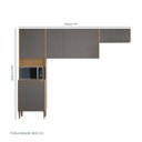 Ver imagem 3 de Cozinha com 6 Portas Linha Soul Cinza/Freijó/Gris