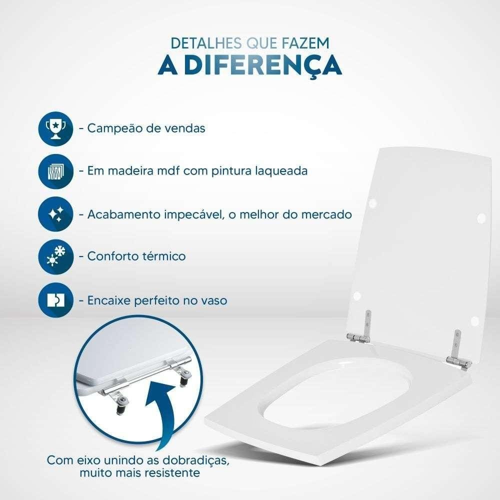 Assento Sanitário Plaza Visone para Vaso Ideal Standard - 3