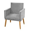 Ver imagem 2 de Kit 2 Poltronas Decorativa Ninacr Suede Cinza para Penteadeira