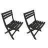 Kit 2 Cadeiras Plásticas Dobrável Lazer Preta 110kg Arqplast - 1