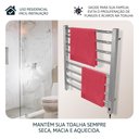 Ver imagem 6 de Toalheiro Térmico Bivolt Grande Cromado Lado Direito Aiello