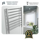 Ver imagem 2 de Toalheiro Térmico Bivolt Grande Cromado Lado Direito Aiello