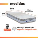 Ver imagem 4 de Cama Box Baú Solteiro Probel Espuma D33 Pillow Top 88x188x59cm Guarda Costas Lyon Branco/bege