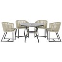 Ver imagem 1 de Mesa com 4 Cadeiras e Noronha Estofado 8 Trama Original Rami
