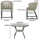 Ver imagem 2 de Mesa com 4 Cadeiras e Noronha Estofado 8 Trama Original Rami