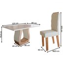 Ver imagem 3 de Mesa de Jantar 4 Lugares Belvedere Mel/blonde/nude - Panorama Móveis