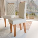 Ver imagem 5 de Mesa de Jantar 4 Lugares Belvedere Mel/blonde/nude - Panorama Móveis