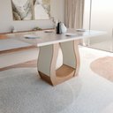 Ver imagem 4 de Mesa de Jantar 4 Lugares Belvedere Mel/blonde/nude - Panorama Móveis
