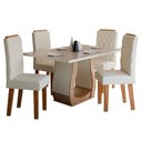 Ver imagem 2 de Mesa de Jantar 4 Lugares Belvedere Mel/blonde/nude - Panorama Móveis