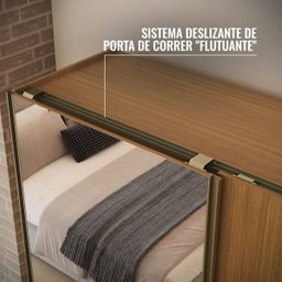 Guarda Roupa Solteiro Mdf 2 Portas 1 com Espelho 138,5 Cm Raffinato Belmax:branco - 5