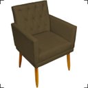 Ver imagem 3 de Kit Namoradeira Decorativa Para Sala Capitonê Com Base + 2 Poltronas Para Recepção Suede