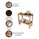 Ver imagem 5 de Carrinho Multiuso Organizador Apoio Banheiro com Rodinhas Preto