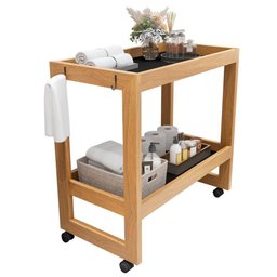 Carrinho Multiuso Organizador Apoio Banheiro com Rodinhas Preto - 4