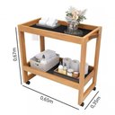 Ver imagem 6 de Carrinho Multiuso Organizador Apoio Banheiro com Rodinhas Preto