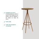 Ver imagem 4 de Mesa Bistrô Alta Redonda MDP 109,5 x 59cm para 2 Pessoas Fre Cor:Freijó com Rosê