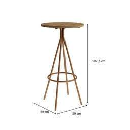 Mesa Bistrô Alta Redonda Mdp 109,5 X 59cm para 2 Pessoas Fre Cor:freijó com Rosê - 3 Mesa Bistrô Alta Redonda Mdp 109,5 X 59cm para 2 Pessoas Fre Cor:freijó com Rosê - 3
