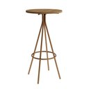 Ver imagem 2 de Mesa Bistrô Alta Redonda MDP 109,5 x 59cm para 2 Pessoas Fre Cor:Freijó com Rosê