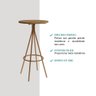 Mesa Bistrô Alta Redonda Mdp 109,5 X 59cm para 2 Pessoas Fre Cor:freijó com Rosê - 5