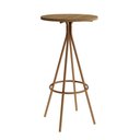 Ver imagem 1 de Mesa Bistrô Alta Redonda Mdp 109,5 X 59cm para 2 Pessoas Fre Cor:freijó com Rosê