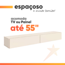 Ver imagem 5 de Rack Suspenso para Painel ou Tv até 55 Polegadas 2 Portas 1,10m Off White Edn
