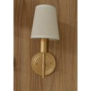 Ver imagem 3 de Arandela Tocheiro Mini AR124 Foco Metallo 38x16cm Ouro Velho com Cúpula em Tecido Crua 1xE27 Ouro Ve