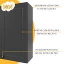 Ver imagem 6 de Cozinha Completa Bariloche 12 Portas 2 Gavetas com Vidro 100% MDF 6225.127 Chumbo - Indékes