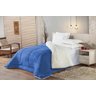 Coberdrom Edredom Sherpa Solteiro Pele De Carneiro Azul - 1