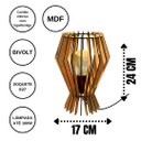 Ver imagem 3 de Abajur de Mesa em Mdf - Cor: Marrom