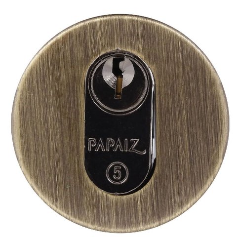 Fechadura Porta de Entrada Oxidado Standard 40mm - Mz271 - Papaiz Fech.ext.3400 Ros.61 Mac.zamac 271