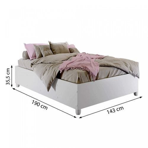 Base Cama Casal Box Siena Kaiki Móveis Branco - 2