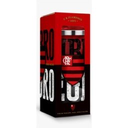 Copo Térmico Inox Plástico Flamengo Rubro Negro 450Ml - 2 Copo Térmico Inox Plástico Flamengo Rubro Negro 450Ml - 2