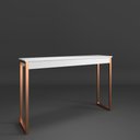 Ver imagem 6 de Aparador Industrial para Sala Midas 120x30cm Branco com Cobre - Cantinho do Café