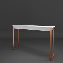 Aparador Industrial para Sala Midas 120x30cm Branco com Cobre - Cantinho do Café - 7