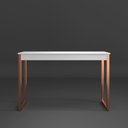 Ver imagem 5 de Aparador Industrial para Sala Midas 120x30cm Branco com Cobre - Cantinho do Café