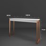 Aparador Industrial para Sala Midas 120x30cm Branco com Cobre - Cantinho do Café - 9