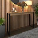 Ver imagem 2 de Aparador Industrial para Sala Midas 120x30cm Madeira Natura com Preto - Cantinho do Café