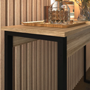 Ver imagem 5 de Aparador Industrial para Sala Midas 120x30cm Madeira Natura com Preto - Cantinho do Café