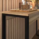 Ver imagem 3 de Aparador Industrial para Sala Midas 90x30cm Madeira Natura com Preto - Cantinho do Café