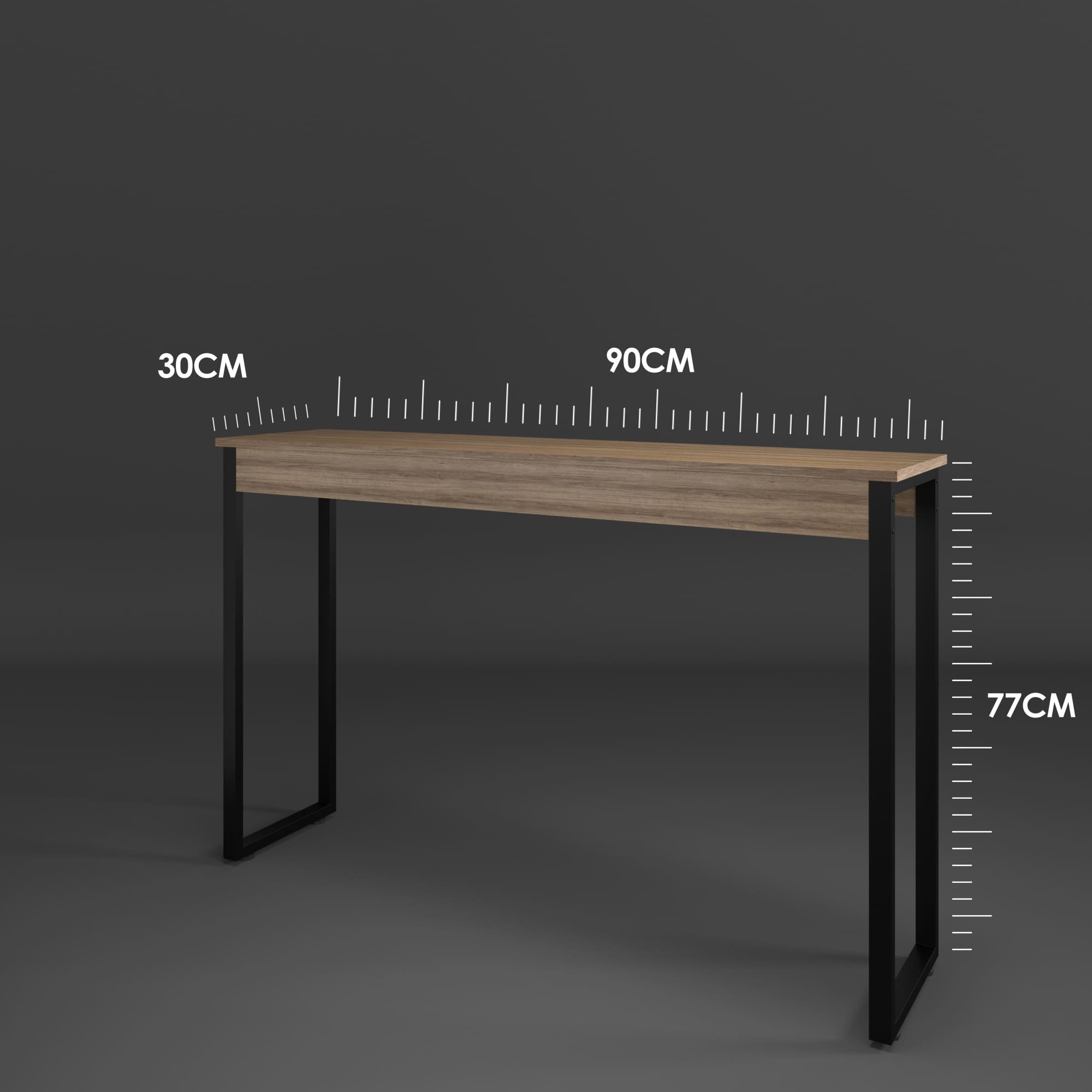 Aparador Industrial para Sala Midas 90x30cm Madeira Natura com Preto - Cantinho do Café - 5