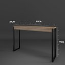 Ver imagem 5 de Aparador Industrial para Sala Midas 90x30cm Madeira Natura com Preto - Cantinho do Café