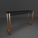 Ver imagem 5 de Aparador Industrial para Sala Midas 90x30cm Preto com Cobre - Cantinho do Café