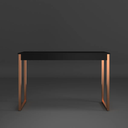 Ver imagem 4 de Aparador Industrial para Sala Midas 90x30cm Preto com Cobre - Cantinho do Café